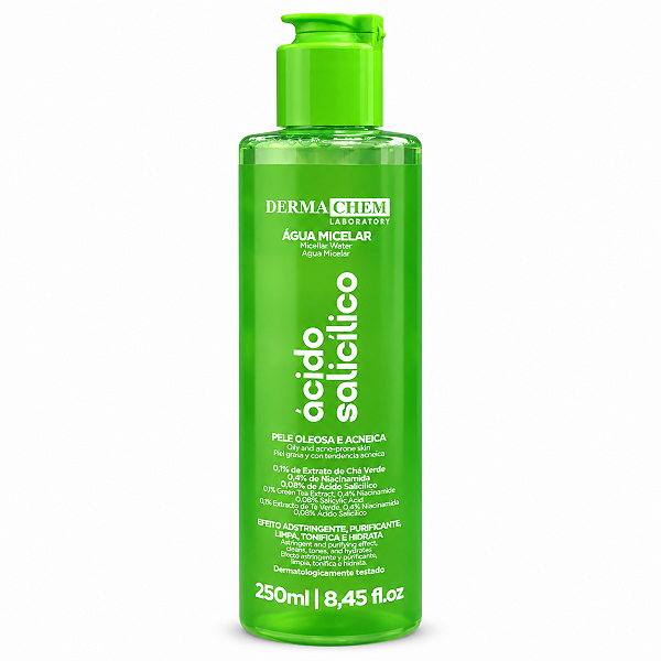 Água Micelar Dermachem Ácido Salicílico Pele Oleosa e Acneica 250ml