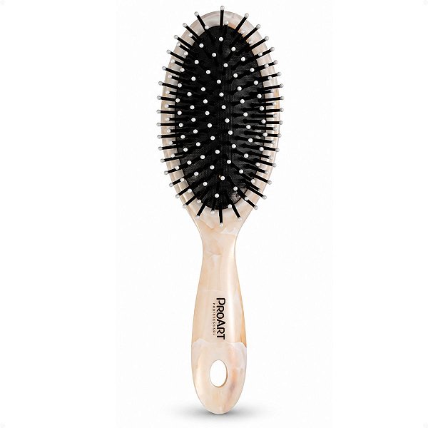 Escova Oval Proart Marble Branca Em06b