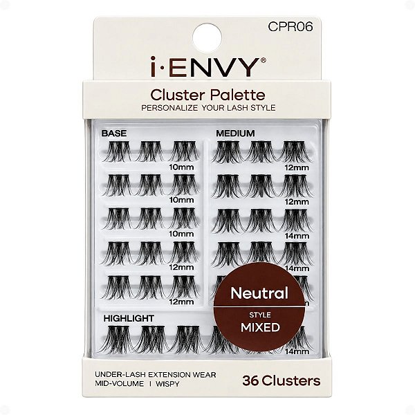Paleta De Cílios Postiços Kiss Ny I-Envy Cluster Palette Neutral Style Mixed Cpr06