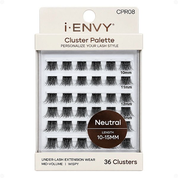 Paleta De Cílios Postiços Kiss Ny I-Envy Cluster Palette Neutral Length 10-15mm Cpr08
