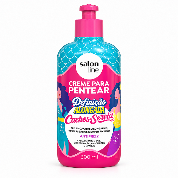 Creme Para Pentear Salon Line Definição Alongada Cachos De Sereia 300ml