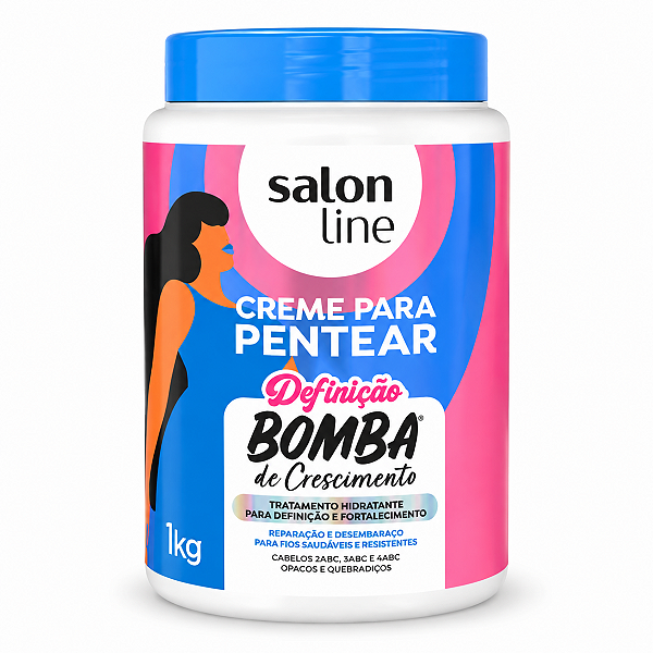 Creme Para Pentear Salon Line Definição Bomba De Crescimento 1kg