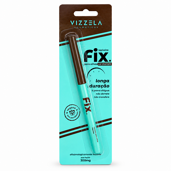 Lapiseira Para Olhos Vizzela Fix Longa Duração Cor Marrom