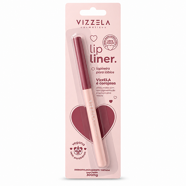 Lapiseira Para Lábios Vizzela Lip Liner 02 Corajosa