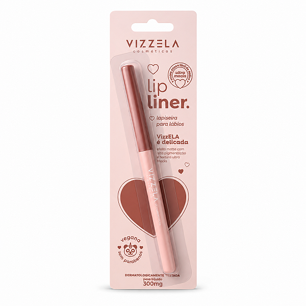 Lapiseira Para Lábios Vizzela Lip Liner 01 Delicada