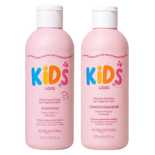 Kit Acquaflora Kids Lisos: Shampoo e Condicionador