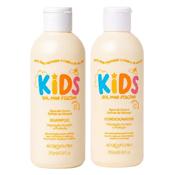 Kit Acquaflora Kids Sol Mar Piscina: Shampoo e Condicionador