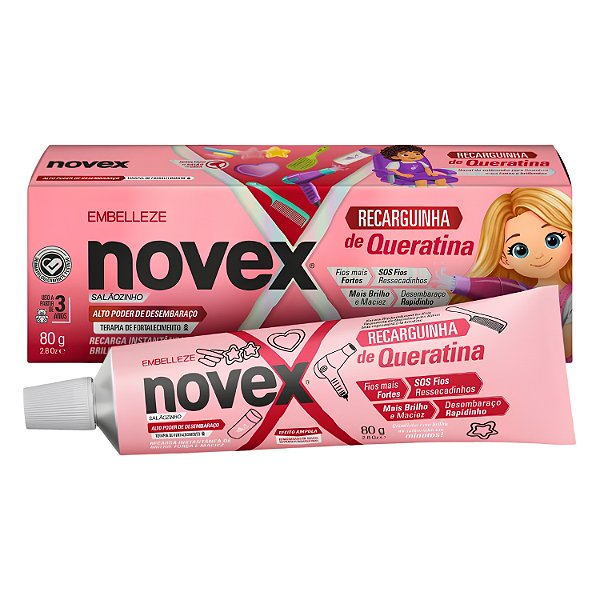 Recarguinha De Queratina Novex Salãozinho Alto Poder de Desembaraço 80g