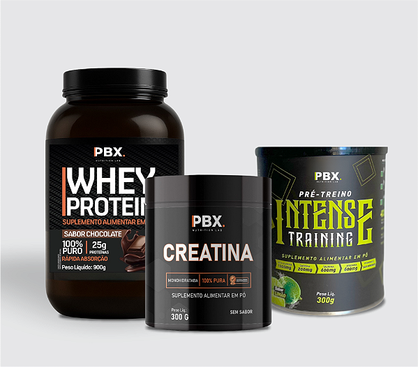 WHEY PROTEIN CHOCOLATE + INTENSE LIMÃO + CREATINA
