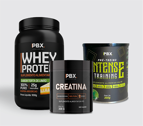 WHEY PROTEIN TORTA DE LIMÃO + INTENSE LIMÃO + CREATINA