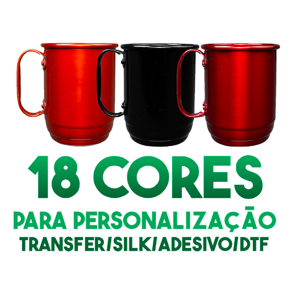 Caneca de alumínio lisa para Transfer/Silk/DTF, outros - 500ml (Economic)