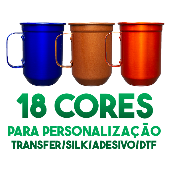Caneca de alumínio lisa para Transfer/Silk/DTF, outros - 600ml