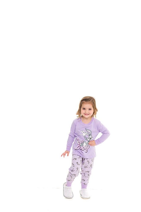 Pijama Infantil Looney Tunes Manga Longa Evanilda