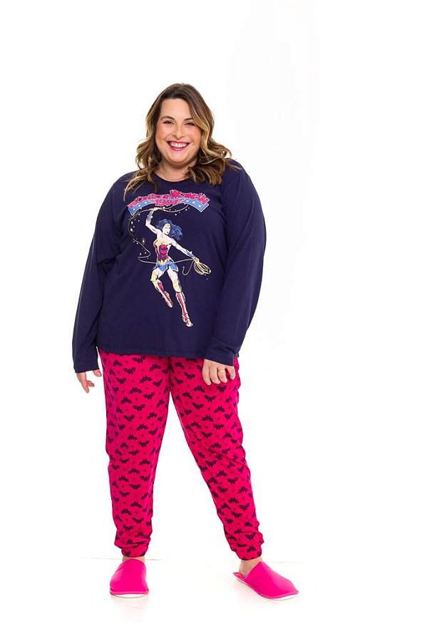 Pijama Plus Sizes Mulher Maravilha