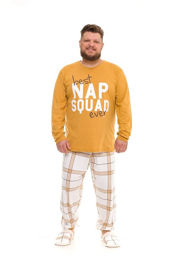 Pijama Masculino Plus Sizes Best Nap Squad Ever