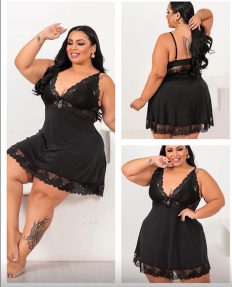 CAMISOLA SEM BOJO  RENDADA PLUS SIZES