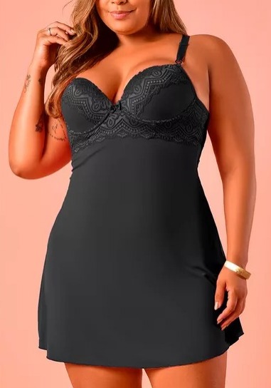Camisola Ritati Plus Size Liganete Renda