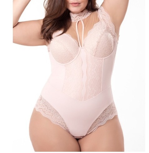 Body Microfibra com Renda Liebe Beauty Plus (706601) Plus Size