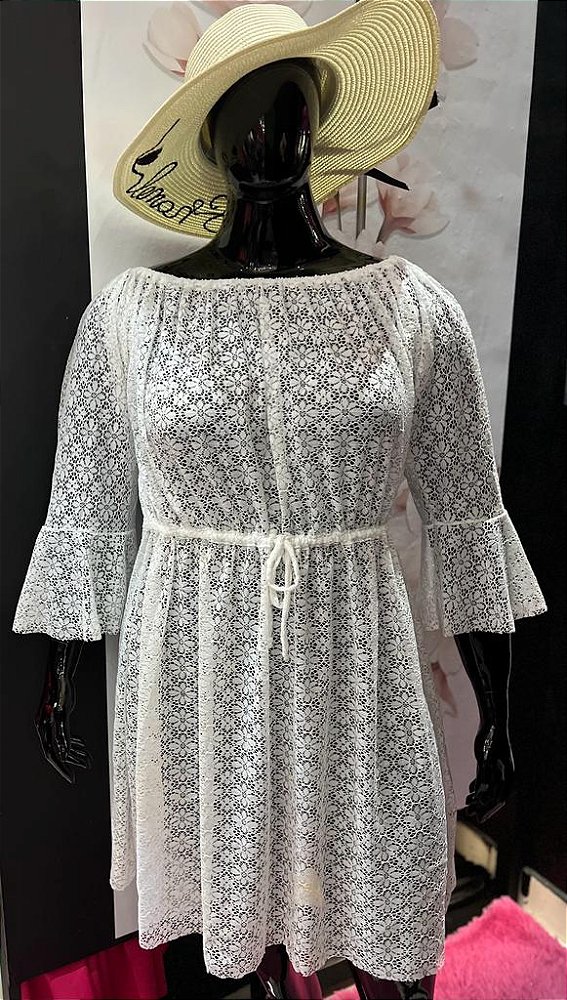 SAÍDA DE RENDA MANGA LONGA