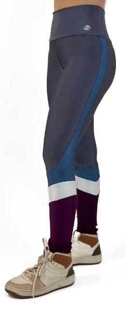 Legging com Faixa Três Cores Poliamida Gloss