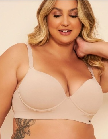 Sutiã plus copa c em microfibra Reforçado