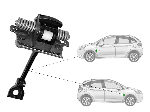 Limitador Porta Dianteira CITROEN C3 2012-2019