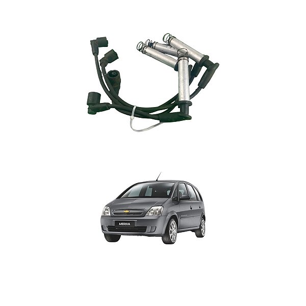 Jogo Cabos Velas Ignição Gm Corsa Meriva Montana 1.4 8v