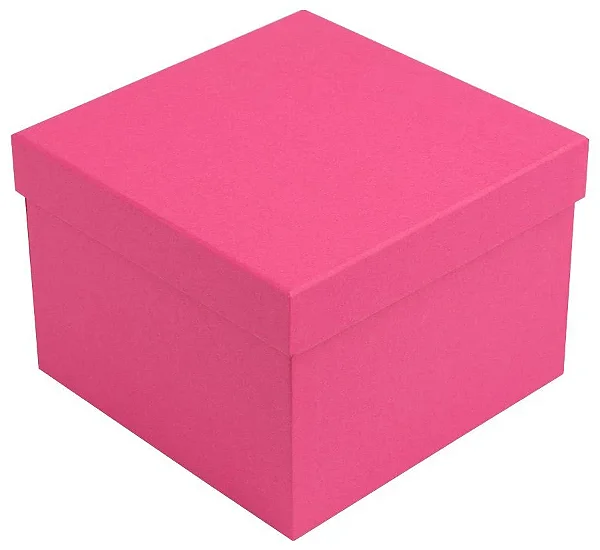Caixa Cubo 11x11x12cm - Pct C/ 10 Unid - Rosa Bebê