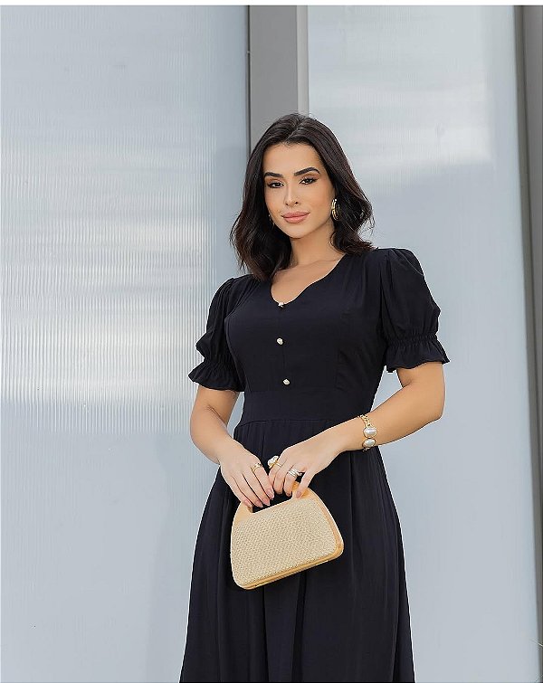 Vestido Midi preto