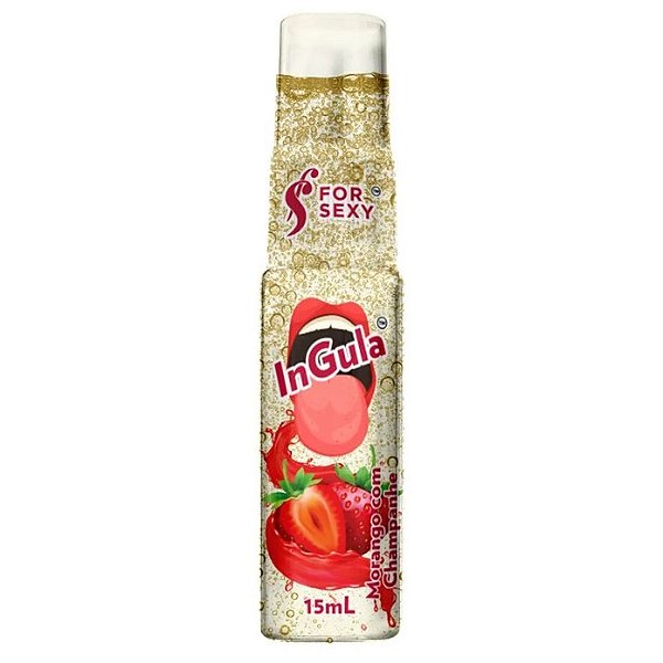 Gel Comestível Ingula Morango com Champanhe For Sexy