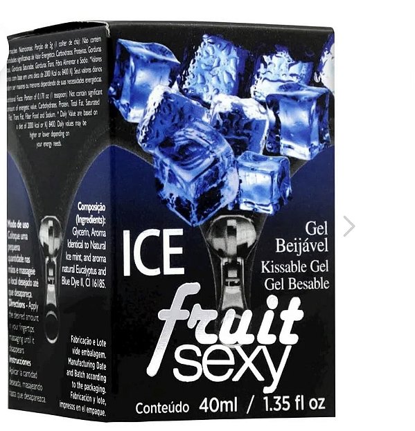 Fruit Sexy Gel Beijável para Massagem Sabor Ice