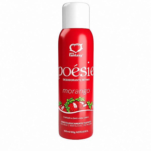 Desodorante Íntimo Morango 150ml Poesie Sexy Fantasy