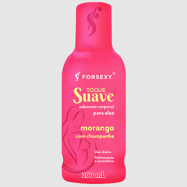 Toque Suave Sabonete Líquido Corporal Morango Com Champanhe 200Ml