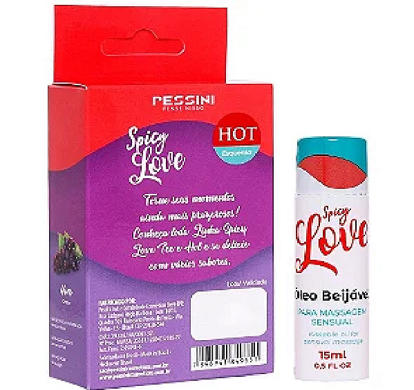 Spicy Love Óleo Beijável Uva Hot 15ML Pessini