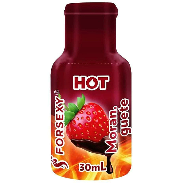 Gel Comestível Sabor Moranguete HOT - Excita e Esfria - 30ml For Sexy