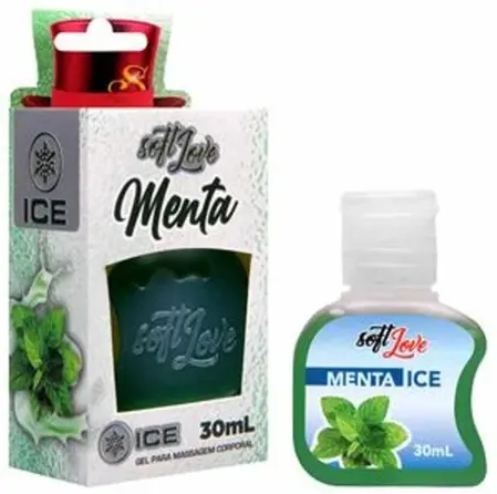 Gel Ice Comestível 30Ml Soft Love Sabor menta ice
