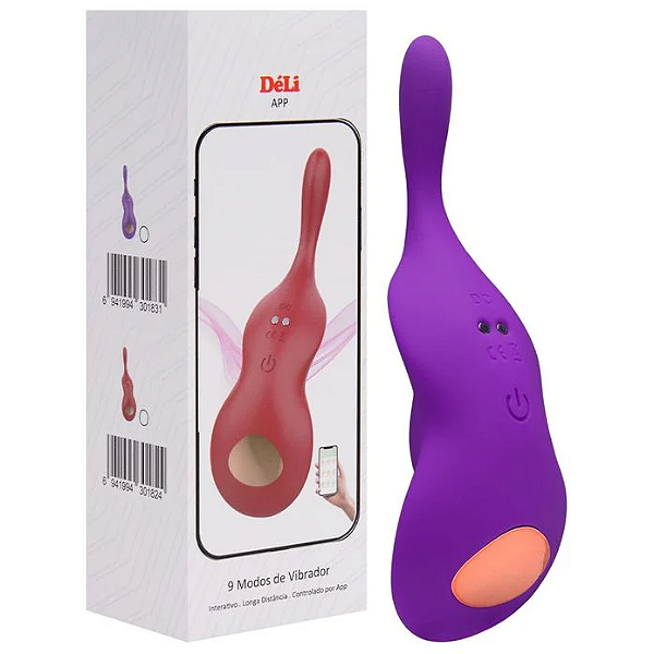 Déli Vibrador de Calcinha via APP com 9 Modos de Vibração Lilás