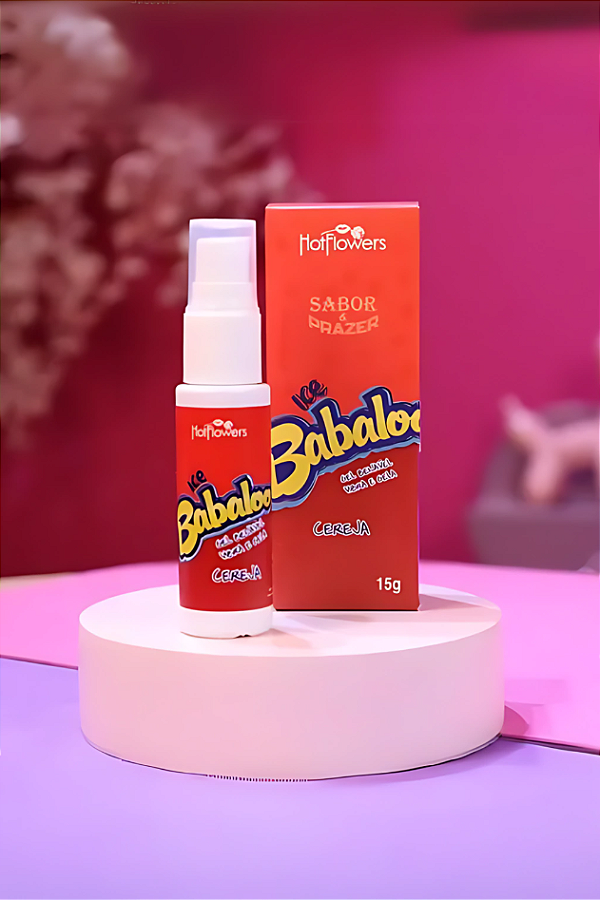 BABALOO ICE GEL BEIJÁVEL VIBRA E GELA-CEREJA