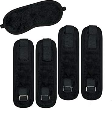 KIT Bondage em Pelúcia Preta