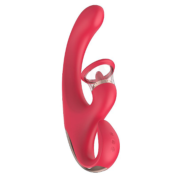 Vibrador de Ponto G e clitóris com Língua e Sucção - Sandra - S-Hande