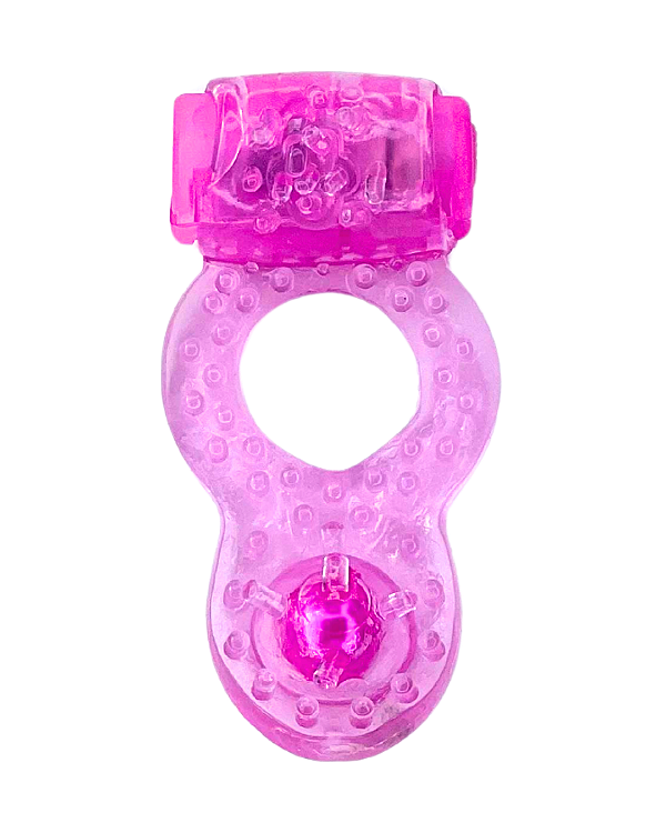 Anel Peniano com Vibrador e Estimulador de Clítoris Mega Import