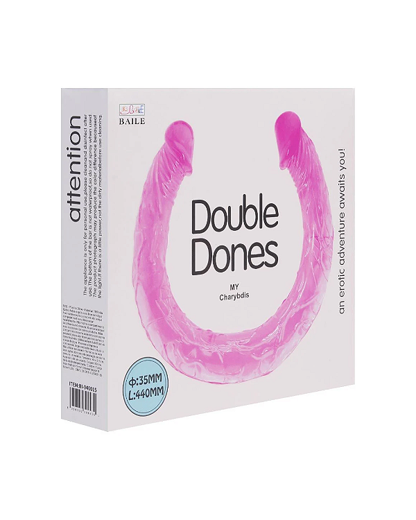Pênis Duplo de Borracha 44x3,5 cm – Prazer Duplo com Conforto e Realismo