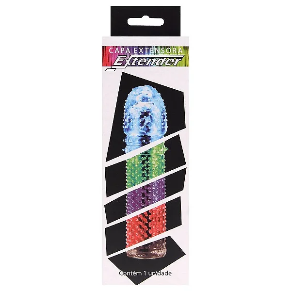 Capa Peniana Extensora Extender 16cm Kgel Preto