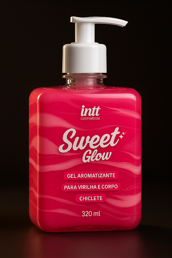 Sweet Glow Hidratante Aveludado Comestível para Região Pélvica e Virilha Chiclete 320ml Intt