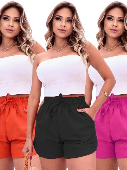 short duna feminino tamanho G cor preto