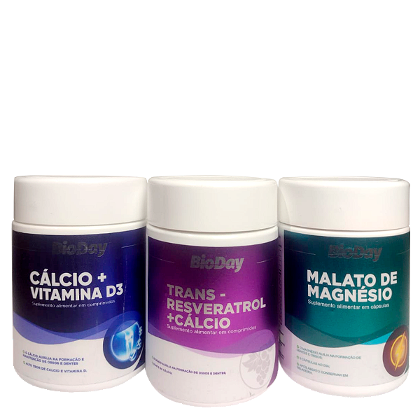 Auxilia no combate aos sintomas da menopausa (Cálcio Vitamina D3, Trans-Resveratrol, Malato Magnésio)