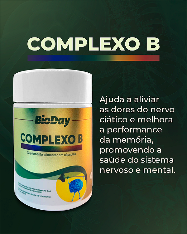 Complexo B (Vitamina B) - com 60 Caps. 1 Unidade.