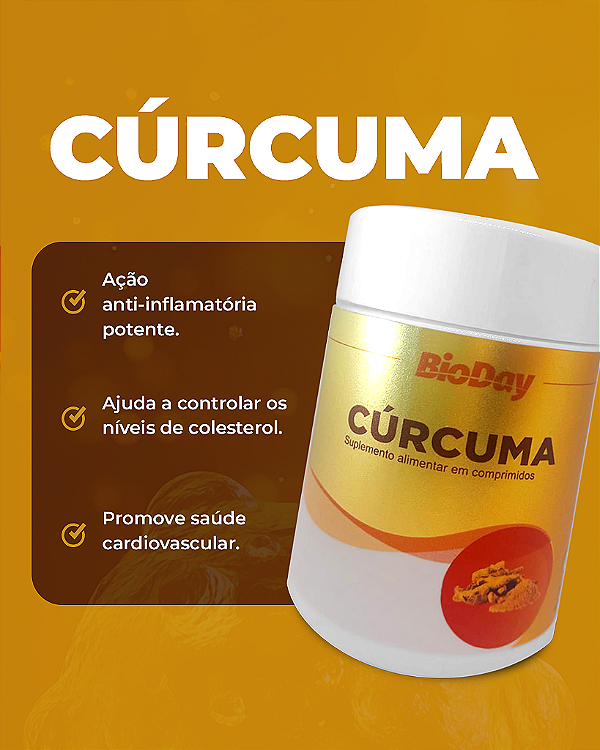 Cúrcuma Longa - Frasco 30 Comp. 1 Unidade.