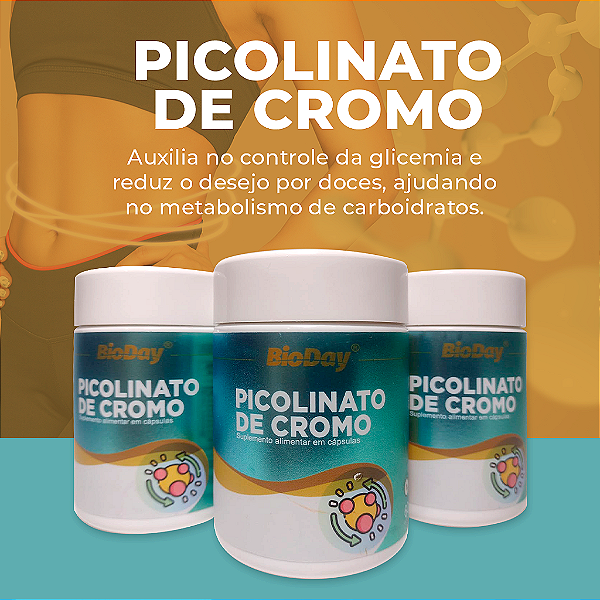 Picolinato de Cromo - Frasco 60 Comp. 1 Unidade.