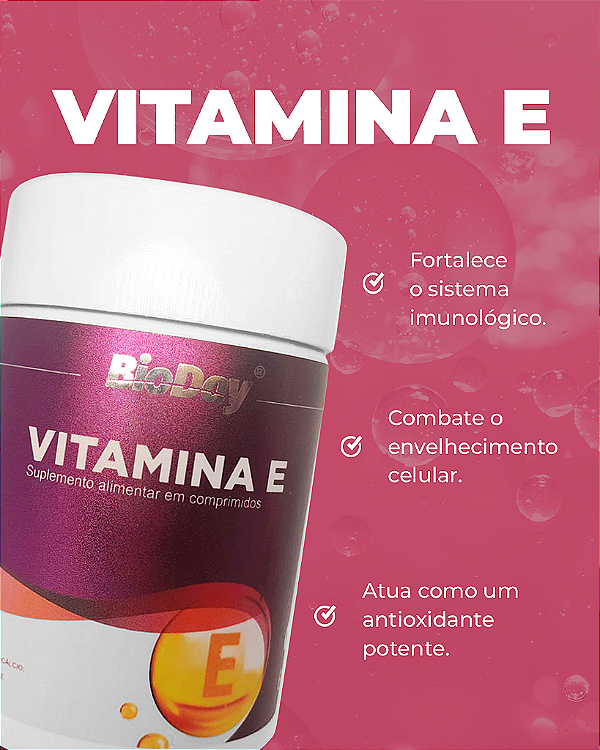 Vitamina E - Frasco 60 Comp. 1 Unidade.